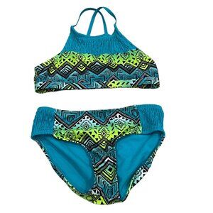 Justice Girls Tribal Print Bikini Set Size 10